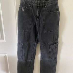 Women’s Black Utility Work Pants - Casual Cargo Style